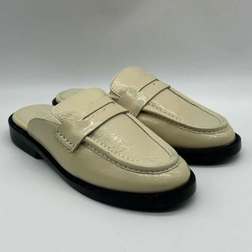 Steve Madden Mulberry Bone Leather Mule Loafers Size 7 | New in Box
